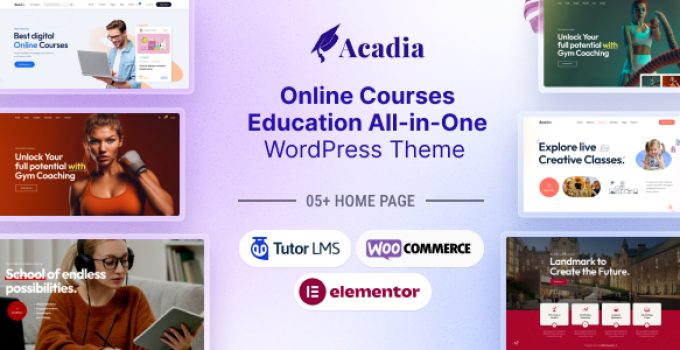 Acadia – University & Online Course WordPress Theme