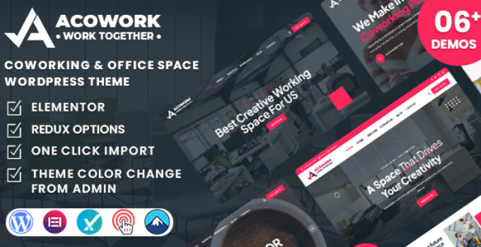 Acowork – Coworking & Office Space WordPress Theme