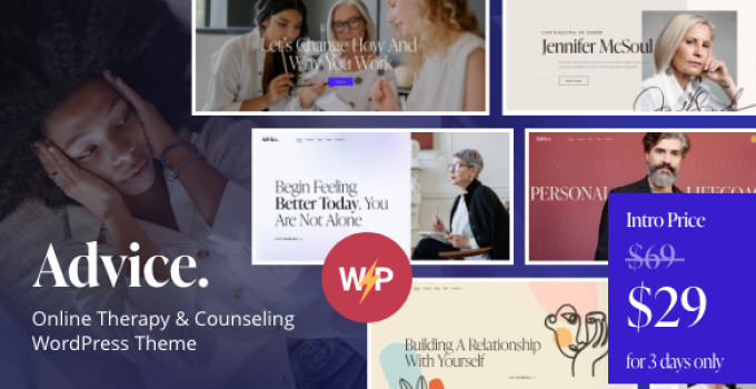 Advice – Online Therapy & Counseling WordPress Theme