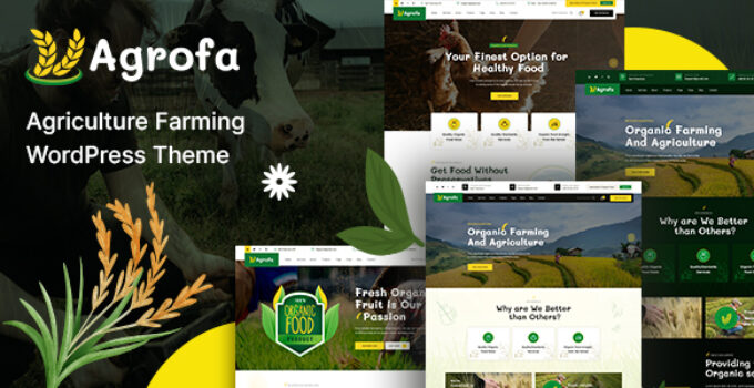 Agrofa – Agriculture Farming WordPress Theme