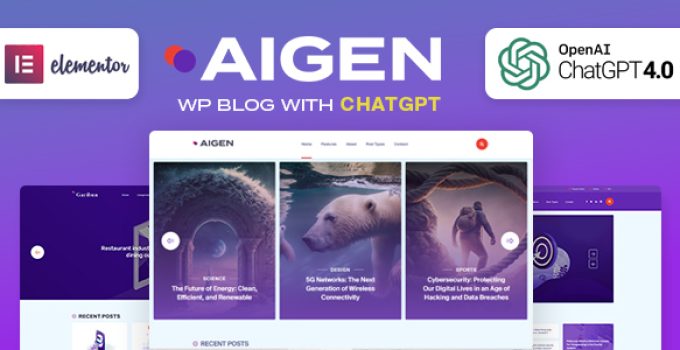 Aigen – AI Inspired WordPress Blog Theme