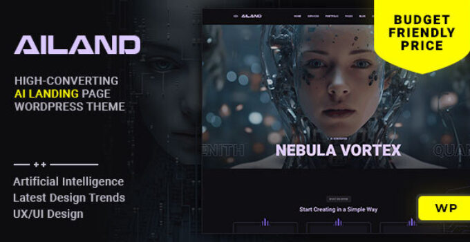 Ailand – AI Technology Landing WordPress Theme