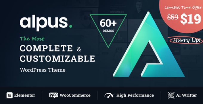 Alpus Pro – Creative & WooCommerce WordPress Theme