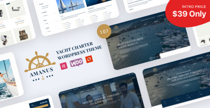 Amanus – Boat, Yacht Charter WordPress Theme
