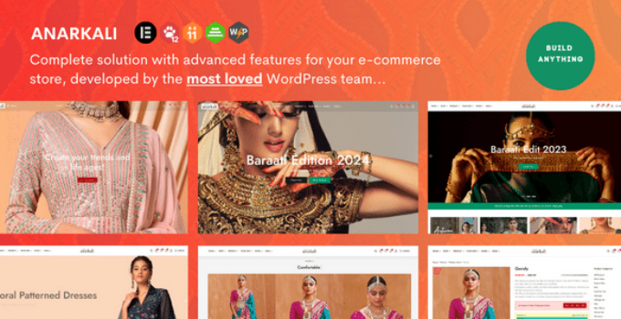Anarkali – Fashion Store WooCommerce Elementor WordPress Theme