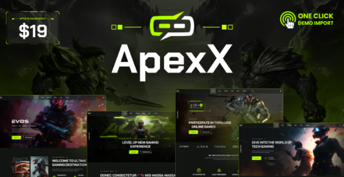 ApexX – Esports & Gaming WordPress Theme