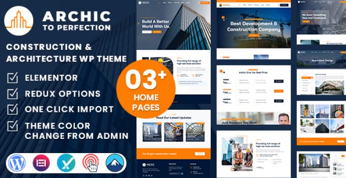 Archic – Construction and Architecture WordPress Theme