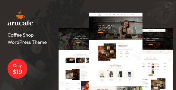 AruCafe – Coffee Shop WordPress Theme