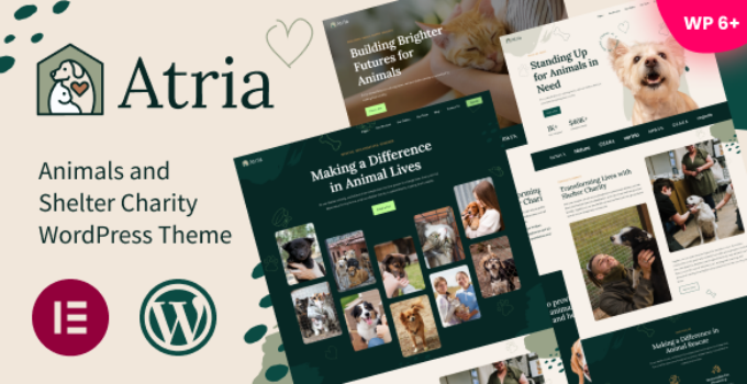Atria – Animals & Shelter Charity WordPress Theme