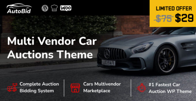 AutoBid – Car Auctions Marketplace WooCommerce Theme