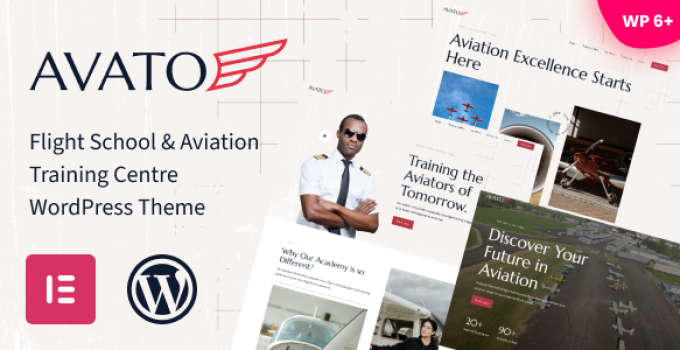 Avato – Flight School & Aviation Training Centre WordPress Theme