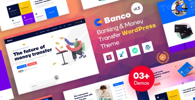 Banco – Money Transfer & Banking WordPress Theme