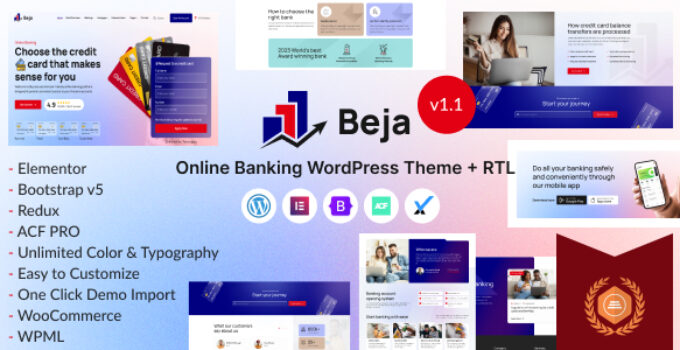 Beja – Banking Finance & Fintech WordPress Theme