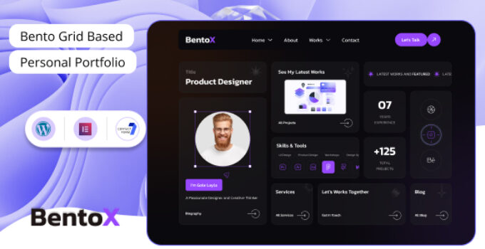 Bentox – Personal Portfolio WordPress Theme