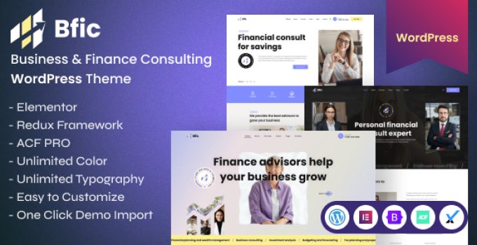 Bfic – Business & Finance Consulting WordPress Theme