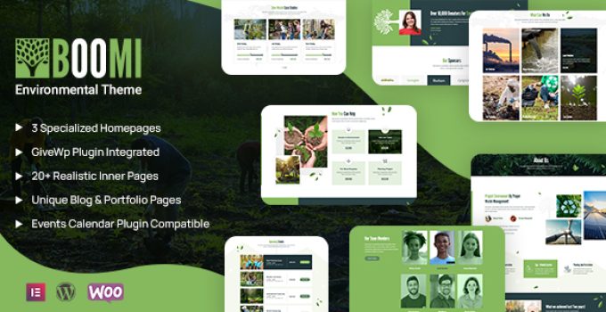 Boomi – Environment & Ecology WordPress Theme
