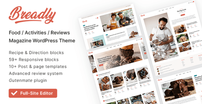 Breadly – Adsense Optimized Minimal Blog WordPress Block Theme with WooCommerce support