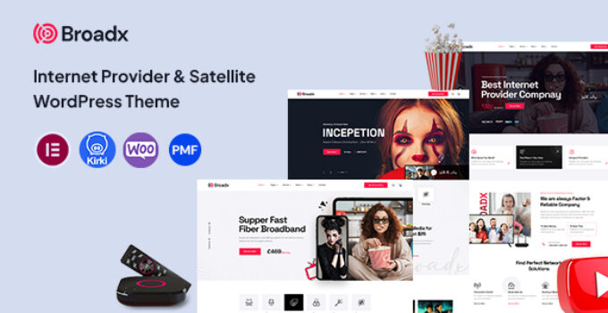 Broadx – Internet Provider & Satellite TV WordPress Theme
