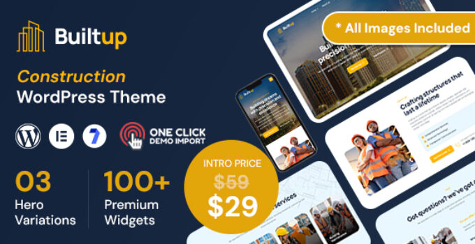 Builtup – Construction WordPress Theme