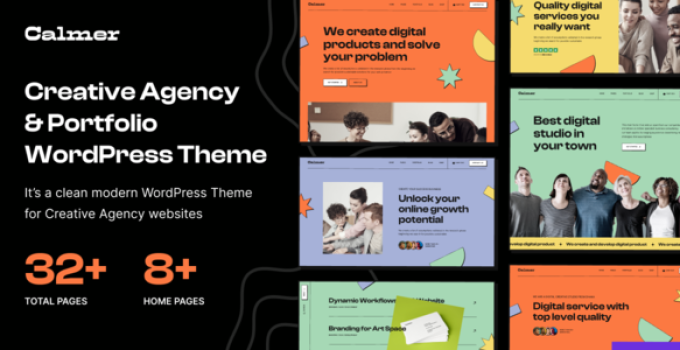 Calmer – Creative Portfolio and Agency WordPress Theme