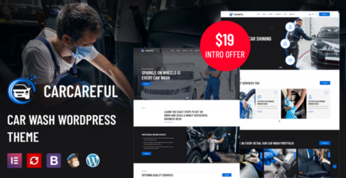 Carcareful – Car Wash WordPress Theme