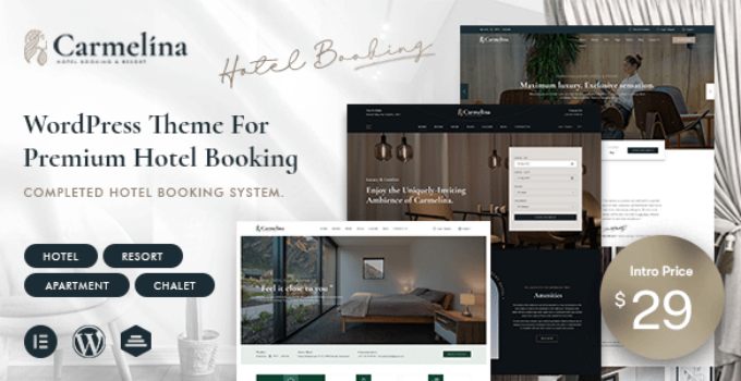 Carmelina – Resort & Hotel Booking WordPress Theme