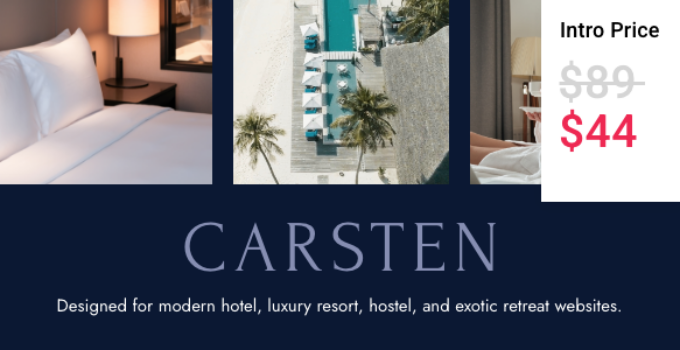 Carsten – Hotel Booking WordPress Theme