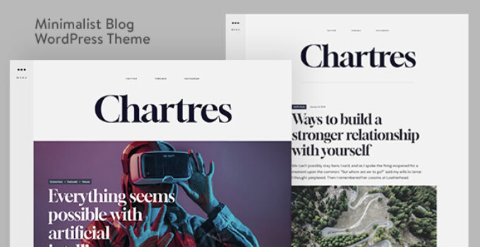 Chartres – Timeless Minimalist Blog Theme