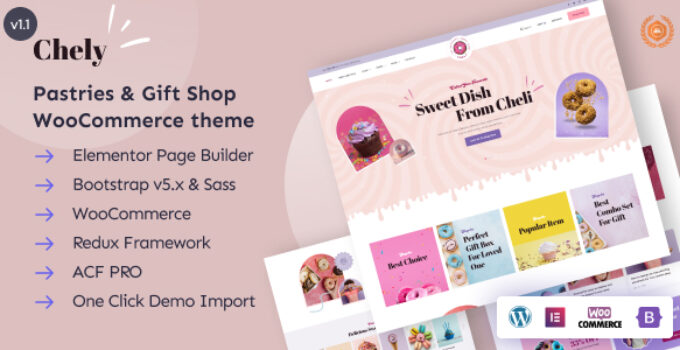Chely – Pastries & Gift Shop WordPress Theme