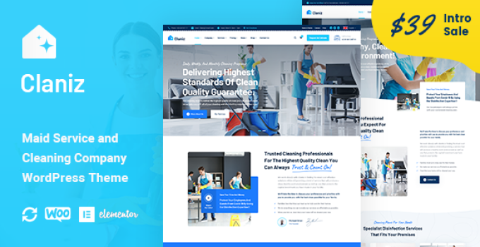 Claniz – Cleaning Services WordPress Theme