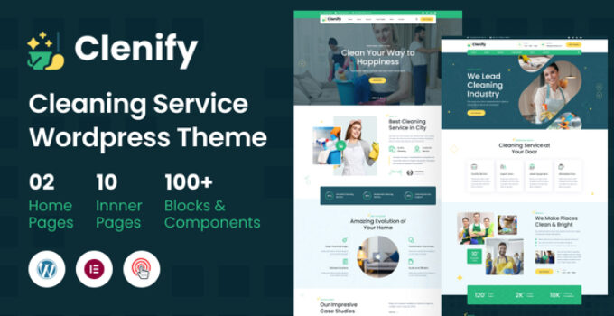 Clenify – Cleaning Service WordPress Theme