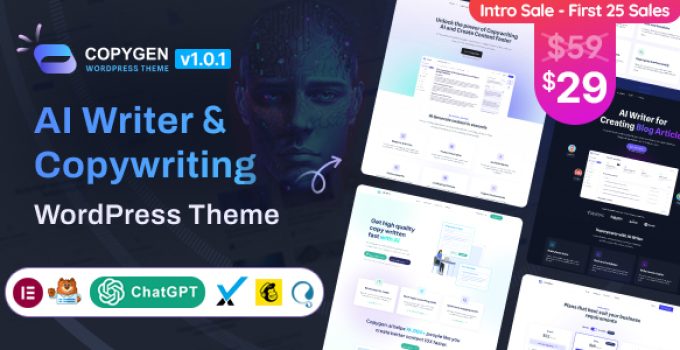CopyGen – AI Writer & Copywriting WordPress Theme