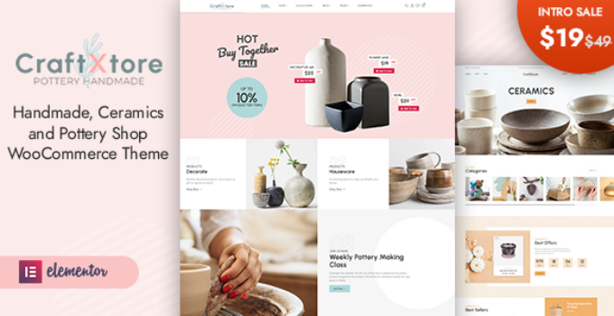 CraftXtore – Handmade, Ceramics and Pottery Shop WooCommerce Theme