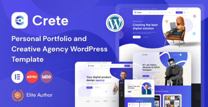 Crete – Personal Portfolio and Creative Agency WordPress Theme