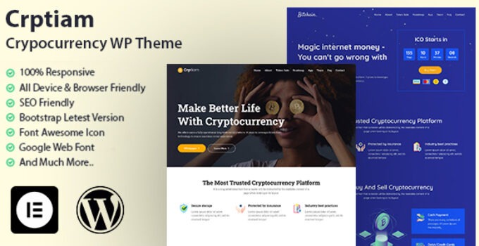 Crptiam – Cryptocurrency WordPress Theme