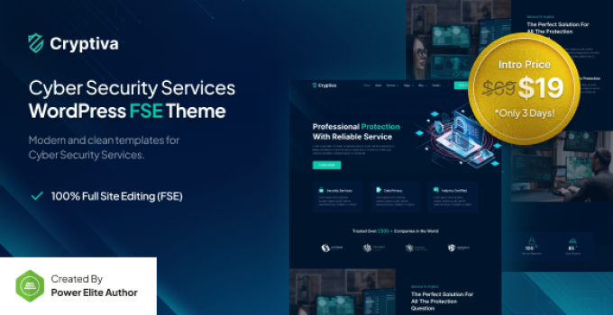 Cryptiva – Cyber Security Services FSE WordPress Theme