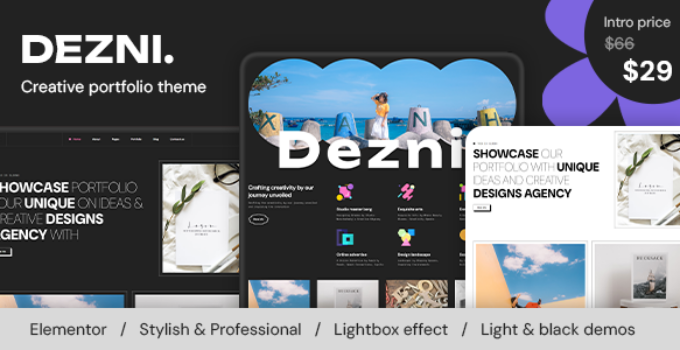 Dezni – Digital Agency & Portfolio Website WordPress Theme