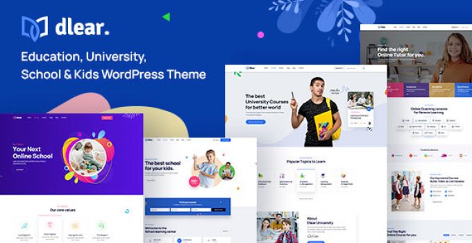 Dlear – Education, University & School WordPress Theme