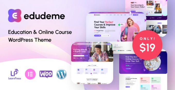 Edudeme – Education & Online Course WordPress Theme