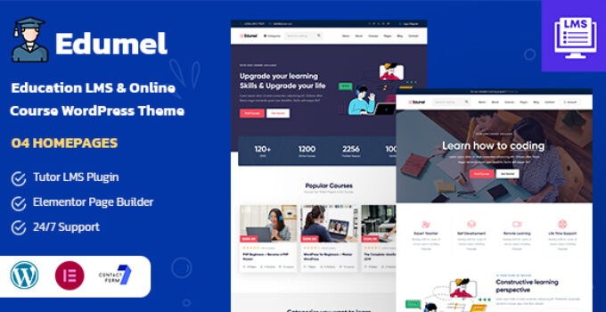 Edumel- Education LMS WordPress Theme