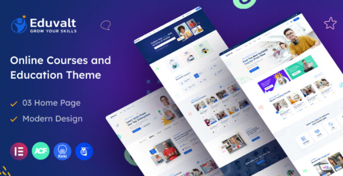 Eduvalt – Online Courses & Education WordPress Theme
