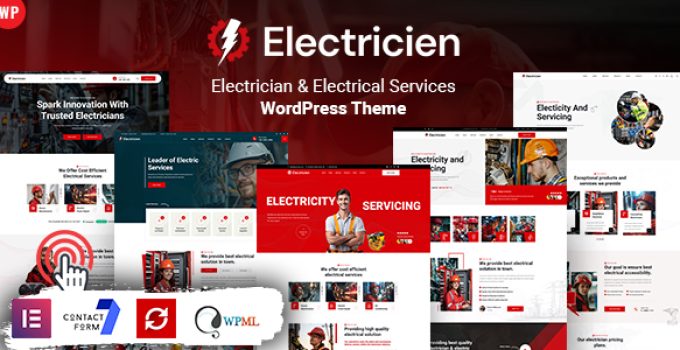 Electricien – Electrician & Electrical Services WordPress Theme