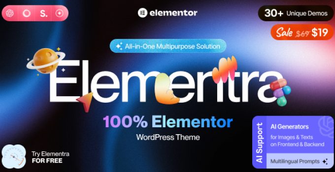 Elementra – 100% Elementor WordPress Theme