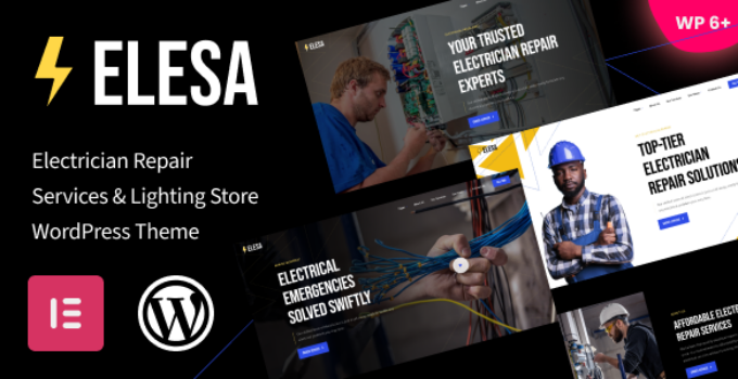 Elesa – Electrician Repair Services & Lighting Store WordPress Theme