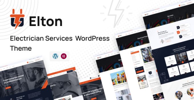 Elton – Electrician Services WordPress Theme