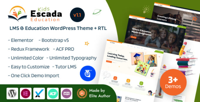 Escada – Children School & Education LMS WordPress Theme