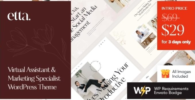 Etta – Virtual Assistant & Marketing Specialist WordPress Theme