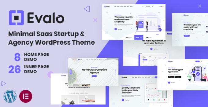Evalo – Minimal SaaS Startup & Agency WordPress Theme