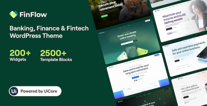 FinFlow – Banking, Finance & Fintech WordPress Theme
