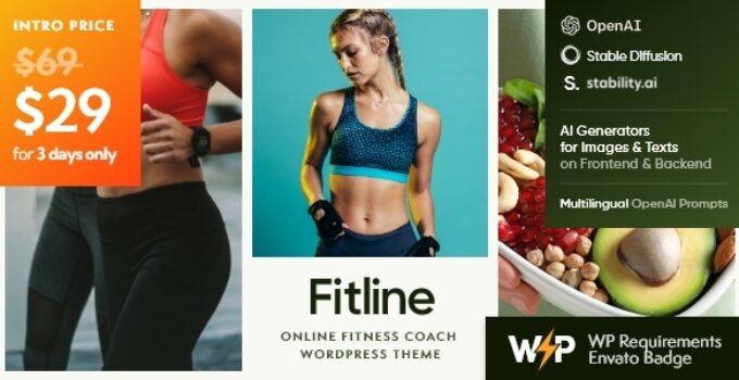 FitLine — Online Fitness Coach WordPress Theme